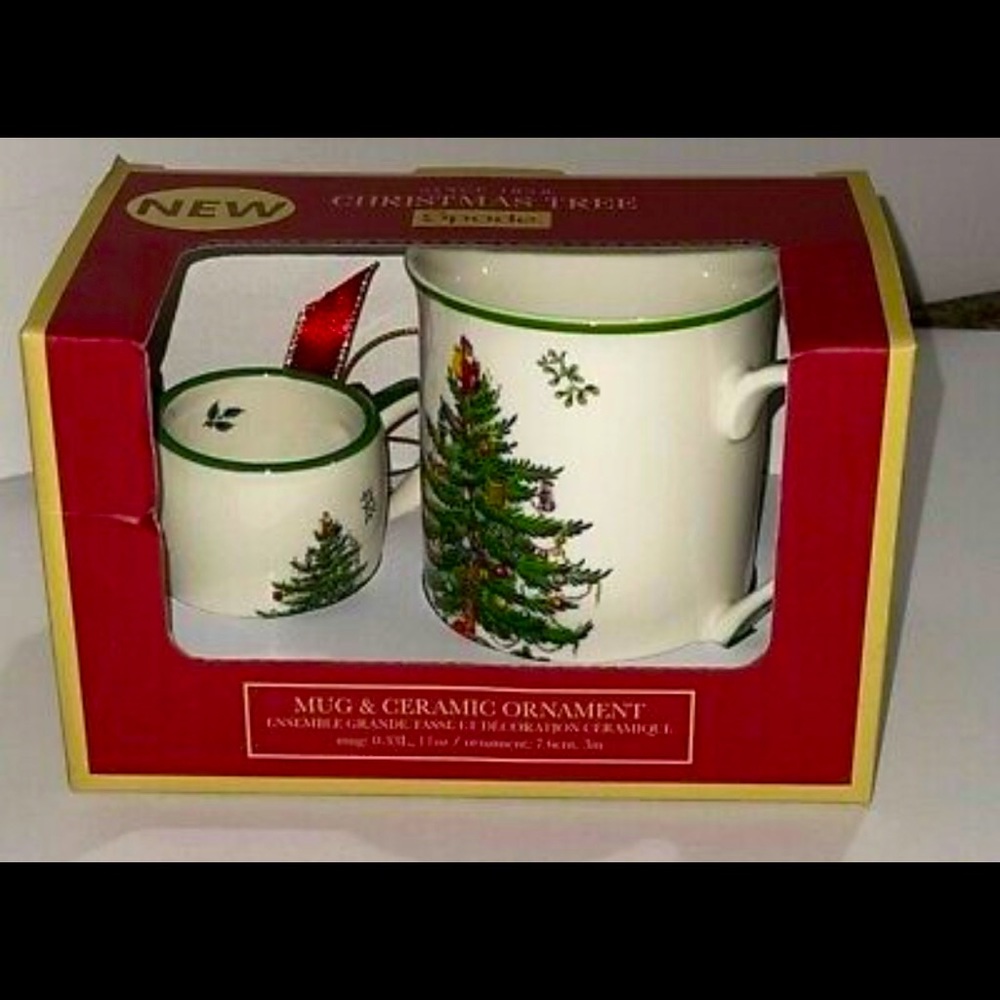 Spode Christmas Tree mug and Ceramic Ornament NEW